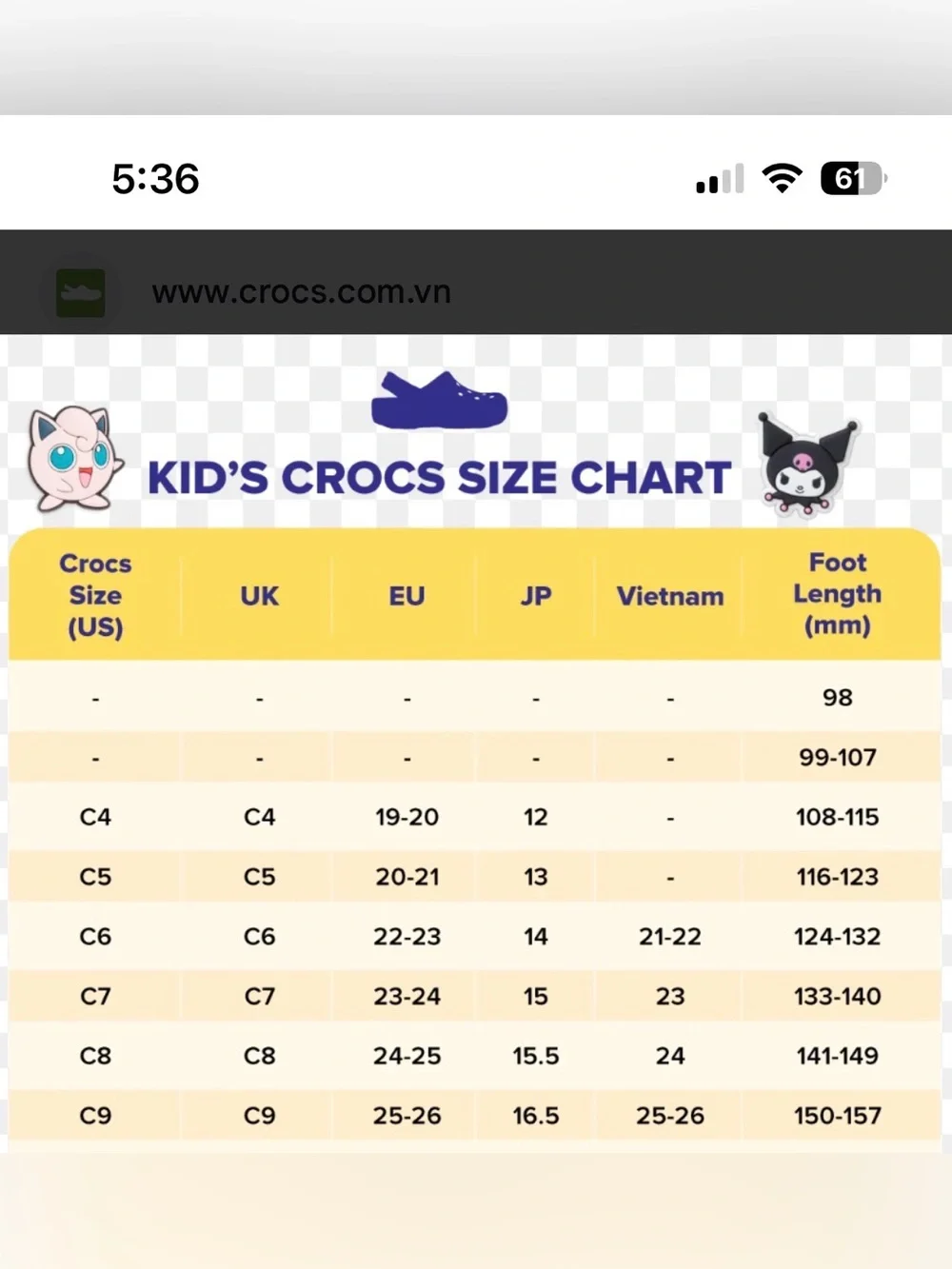 CROCS Kids Fleece-Lined Jibbitz Clog Slip-on Shoes, size XS baby/child 6-7 black